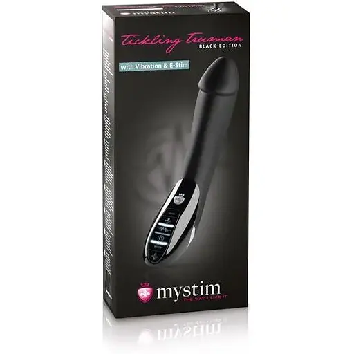 Вібратор з електростимуляцією Mystim Tickling Truman eStim Black - фото 12