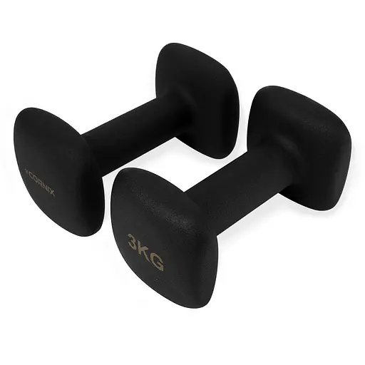 Гантелі вінілові Cornix Square 2 x 3 кг XR-0408 Black - фото 7