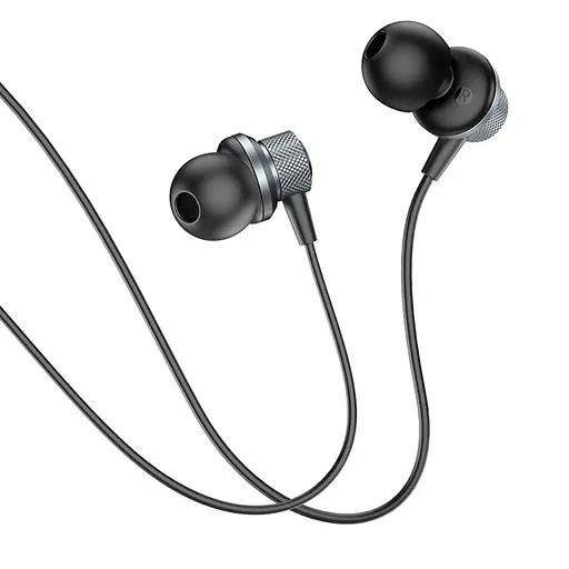 Наушники проводные вакуумные Borofone BM78 с микрофоном Jack 3.5 серые - фото 3