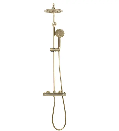 Душова система Rea Bliss brushed gold із термостатом REA-P8413, Золотий - фото 6