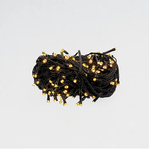 Новогодняя гирлянда комнатная нить GarlandoPro 18 м 180 LED черная проволока Желтый свет W180LED18MBY - фото 3