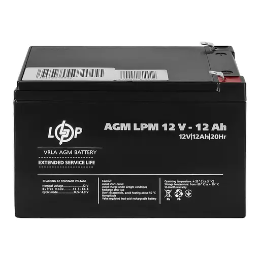 Аккумулятор AGM LPM 12V - 12 Ah - фото 1