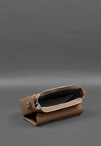 Женская кожаная сумка Mary карамель - фото 2