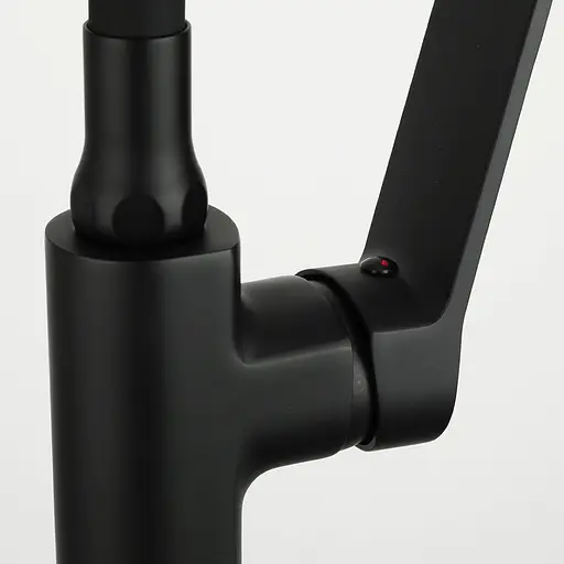 Змішувач для кухні Frap F4462 з гнучким виливом чорний матовий - фото 4