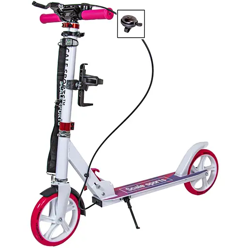 Самокат Scale Sports 52х10х80-96 см Біло-рожевий 000231291