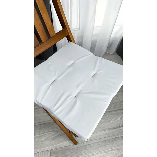 Водовідштовхувальна подушка на стілець Сірий однотонний (2 шт.) - фото 6