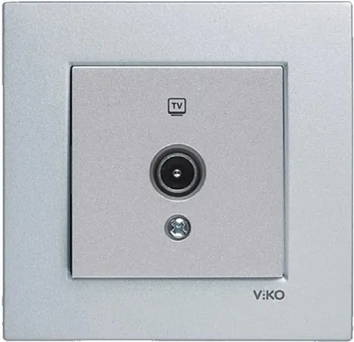 Розетка VIKO Novella телевізійна Срібляста (93000010)