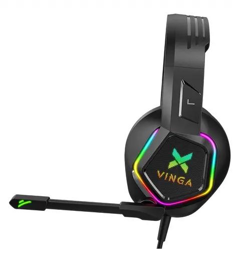 Игровая гарнитура Vinga HSCU-160 Gaming LED Black (HSCU-160) - фото 5