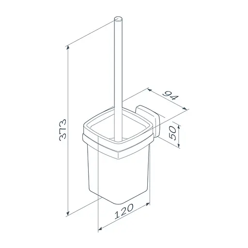 Йоршик для унітазу Am.Pm Gem black A9033422, Чорний матовий - фото 8