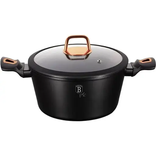 Каструля з кришкою 24 см 4,1 л Berlinger Haus Black Rose Collection (BH-1642N)