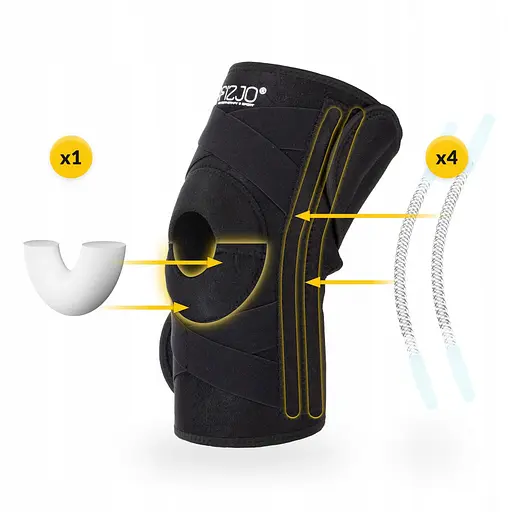 Фіксатор (бандаж) для коліна 4FIZJO універсальний, подовжений 1 шт 4FJ0634 (P-5905973400497) - фото 8