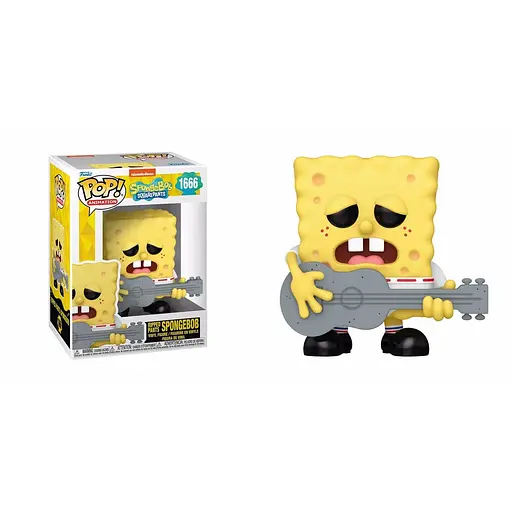 Коллекционная фигурка Funko Pop Губка Боб Гитара SpongeBob Guitar 10 см FP SBQP 1666