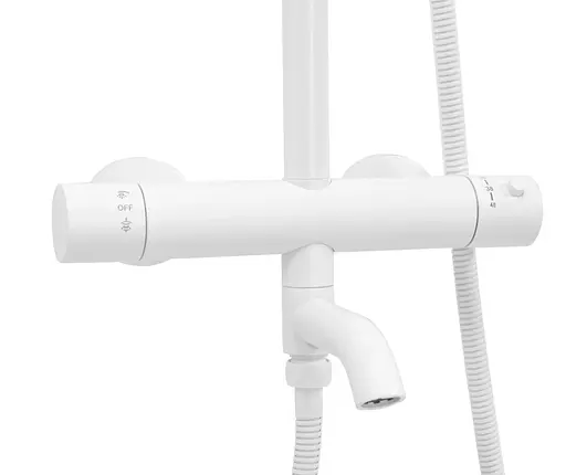 Душова система Rea Lungo white з термостатом та виливом REA-P6608, Білий - фото 2