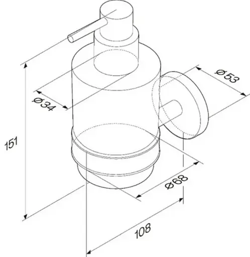 Дозатор для рідкого мила Am.Pm X-Joy хром A85A36900, Хром - фото 6