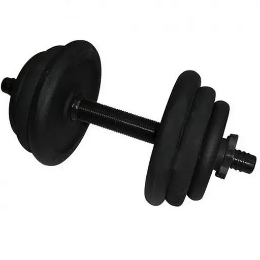 Гантель набірна лита NE-300-GP013, 12,5 кг, чорний