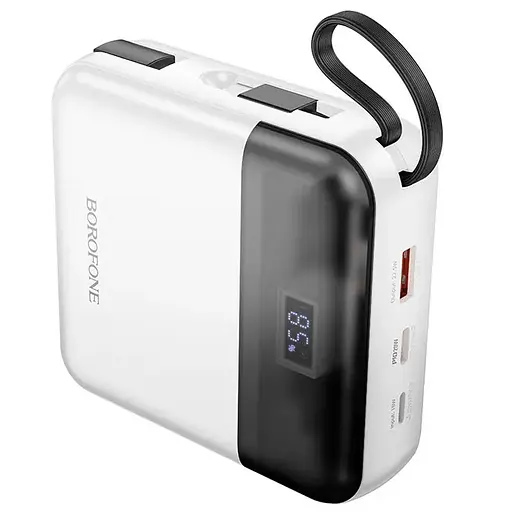 Портативний ЗП Power Bank Borofone BJ64A Distinct 22.5W+PD20W with cable 20000 mAh White - фото 2