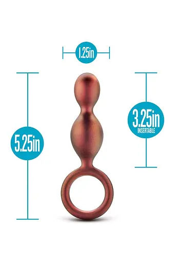 Анальна пробка Anal Adventures Matrix Loop Plug 13.3 см (помаранчевий) - фото 3