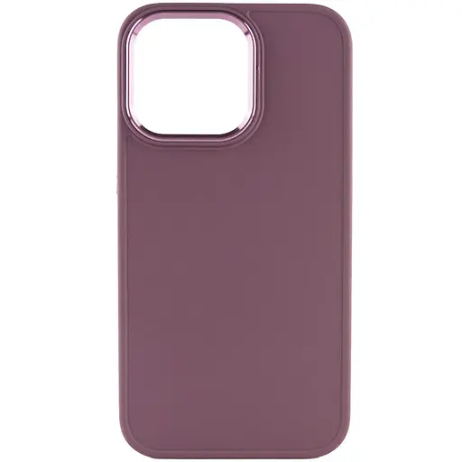 Чохол Epik TPU Bonbon Metal Style для Apple iPhone 13 Pro Max 6.7 Бордовий/Plum - фото 2