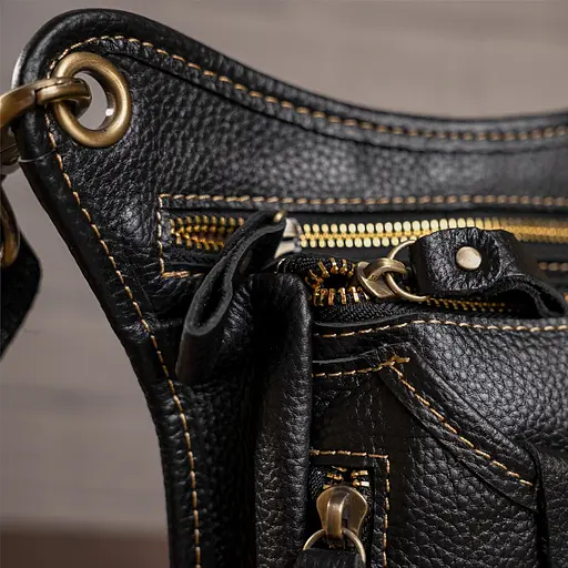 Чоловіча шкіряна сумка Vintage 16х22х3,5 см 000154012 - фото 7