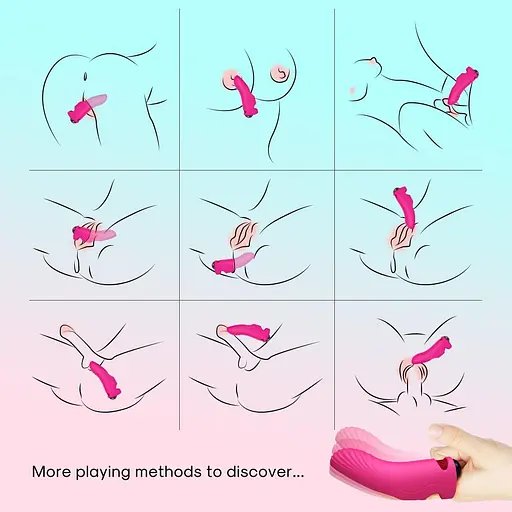 Вібратор на палець B - Series Joy Aurora, 11.8 см (рожевий) - фото 5