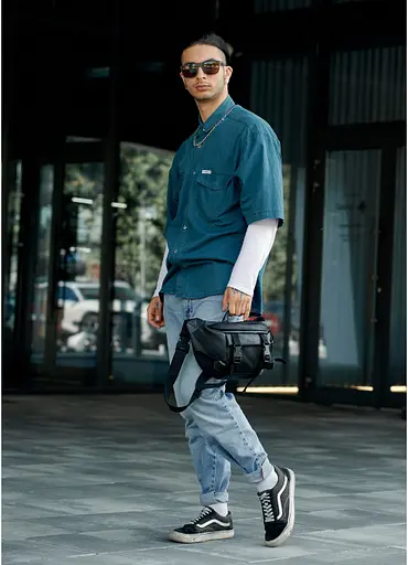 Чоловіча поясна сумка бананка Sambag 38х21 см sum0022765 - фото 6