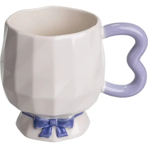 Чашка порцелянова Yiwu на ніжці 400 мл бузковий Yiwu FM-39A