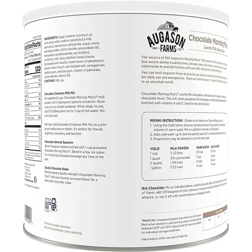 Соєве шоколадне молоко нежирне сублімоване Augason Farms з великим терміном придатності до 20 років 67 порцій - фото 2