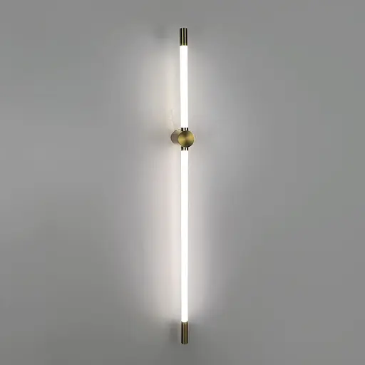 Лінійний настінний латунний світильник Line F Pipeline 100 см Арт. WB4/1000 AB - фото 2
