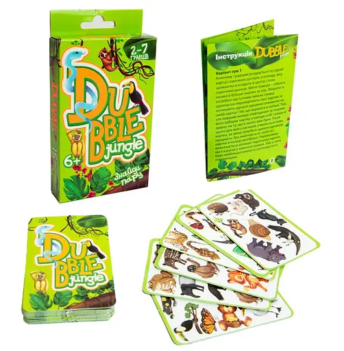Настільна гра Dubble Jungle, 8x12.8x2.2 см, Стратег, 30344 (українською)