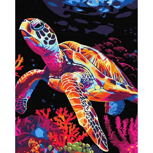 Картина за номерами на підрамнику Brushme Фантазія черепахи