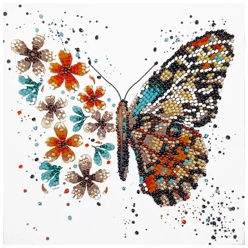 Набор-мини для вышивания бисером "Тигровые крылья" AM-239 15х15 см