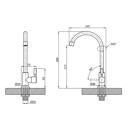 Кран на одну воду Kroner KRP Edelstahl Klassisch - ESG098 (CV022970) - фото 9