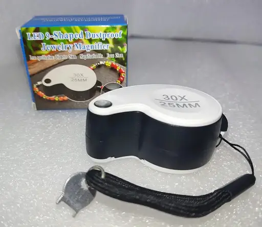 Лупа ювелирная NO 92530 30-кратная складная с подсветкой диаметр 25 мм - фото 6