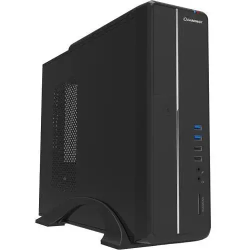 Корпус GameMax ST-602, черный, 400 Вт, HTPC, Micro ATX/Mini ITX, 2хUSB 3.0/2хUSB 2.0/кардридер, макс. CPU – 83 мм, 1x80 мм - фото 1