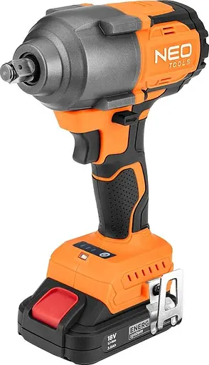 Гайковерт ударный Neo Tools Energy+ 18В бесщеточный 2400 об/мин 850 Нм 1/2" 3 скорости 1.8 кг без АКБ и ЗП - фото 6