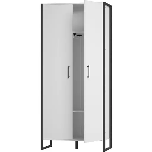 Шафа лофт закрита ОП-654 Orange-Line 860х400х1900 Чорний/Білий