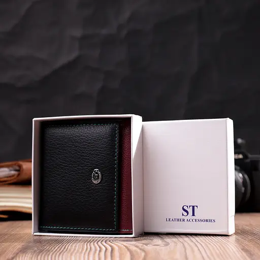 Кожаный женский кошелек ST Leather 10х9.5х1.5 см acs0028419 - фото 8