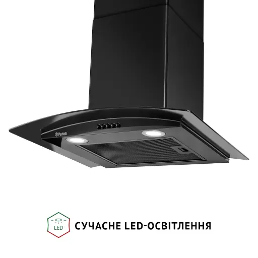 Витяжка декоративна зі склом Perfelli GRASSI 6HMB NERO - фото 5