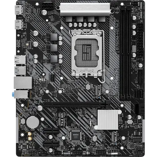 Материнская плата ASRock B760M-H2/M.2 (1700/B760, 2xDDR5, 1xPCIex16, 4xSATAIII, 2xM.2, GLan, 7.1ch, mATX)