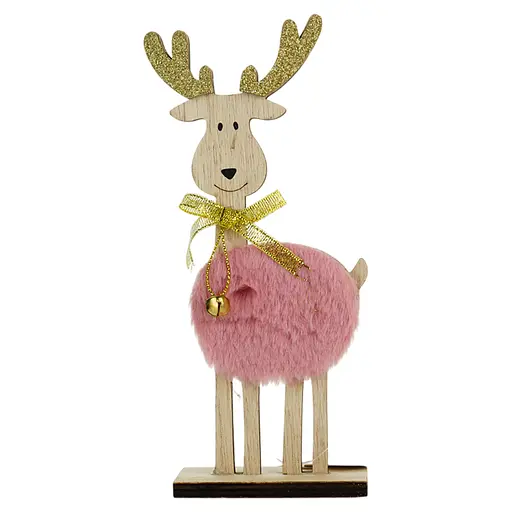 Украшение декоративное Yiwu Олень с цветным мехом в ассортименте 20 см (952042) - фото 3