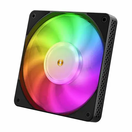 Вентилятор Jonsbo HF1215 Black RGB (120mm, 700-1800RPM, 29.7dB, 4pin+LED 3pin) (HF1215 Black RGB) - фото 1