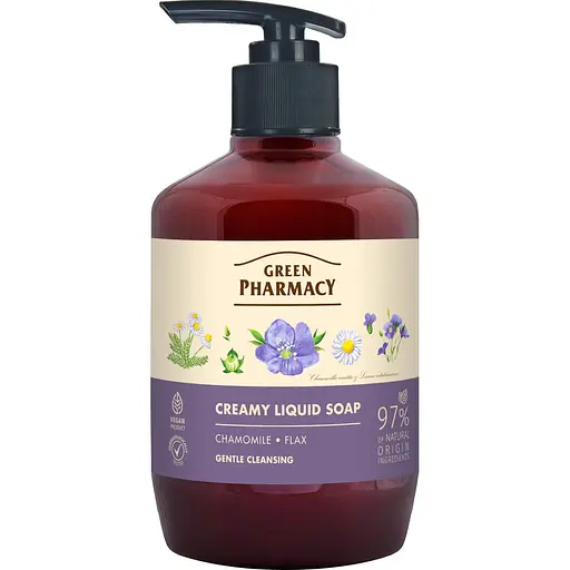 Рідке мило Зелена Аптека Ромашка та льон 460 мл