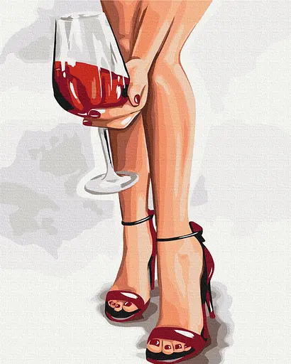 Картина за номерами на підрамнику Brushme Граційний келих Alla Berezovska