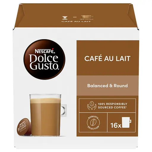 Кава в капсулах NESCAFE Dolce Gusto Cafe Au Lait 16 шт. 160 г