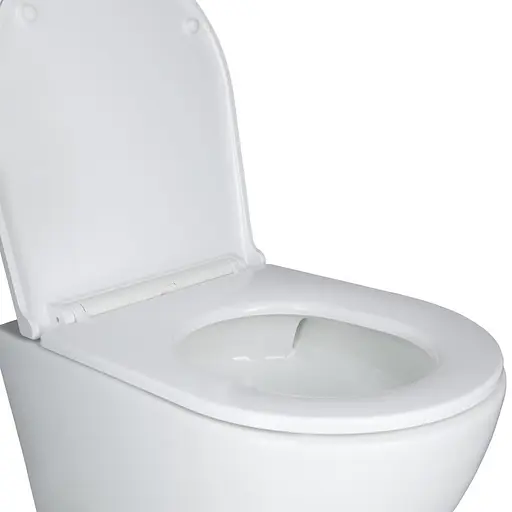 Набор: Qtap Robin Ultra Quiet унитаз подвесной QT1333046EUQW + Nest комплект инсталляции 4в1 (линейная клавиша Chrome) QT0133M425 + QT0111M08381CRM - фото 2