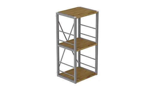 Етажерка 3/34 Ferrum-decor Серії Коннект 73x34x28 сірий ДСП Дуб Артізан 16мм (FRD-104303) - фото 6