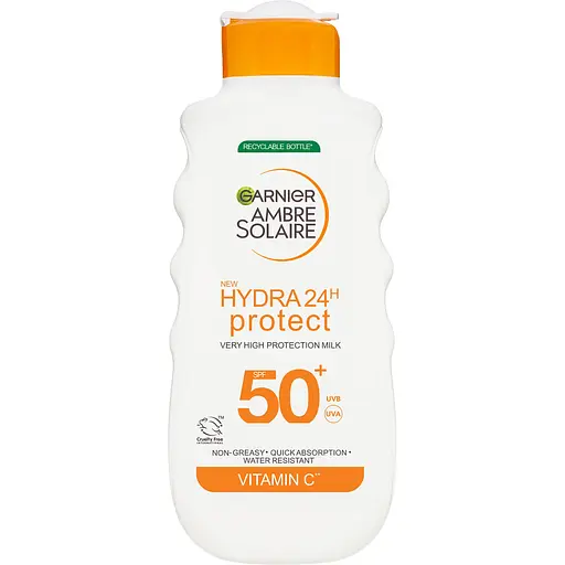 Солнцезащитное водостойкое молочко Garnier Ambre Solaire Увлажнение 24 часа, SPF 50+, 175 мл - фото 1
