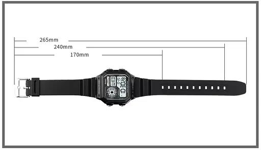 Чоловічий наручний спортивний годинник Skmei 1998 (Чорний) - фото 9