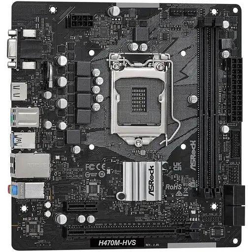 Материнская плата ASRock H470M-HVS Б/У - фото 1
