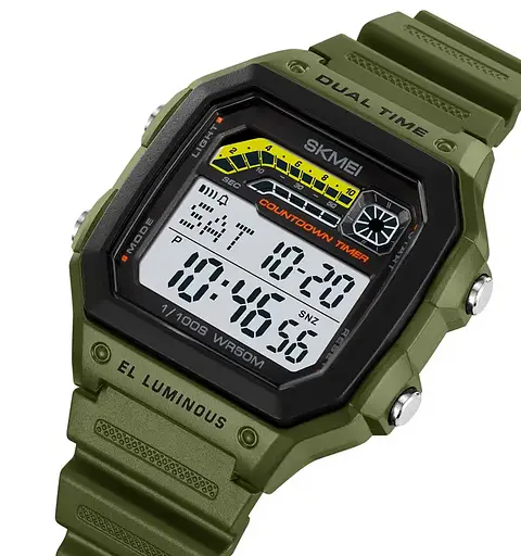 Годинник чоловічий наручний Skmei 2307 (Зелений) - фото 2